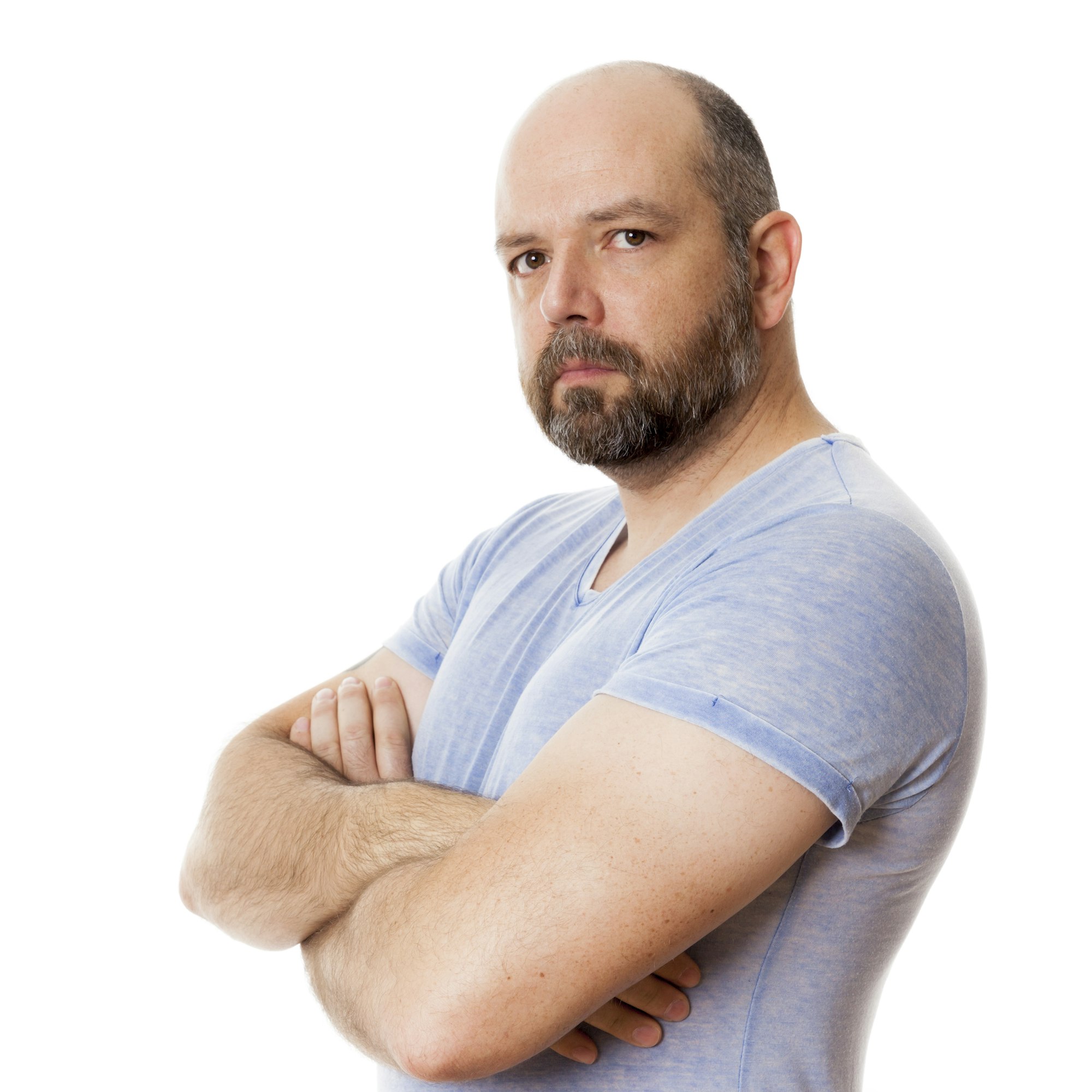 bearded strong man portrait